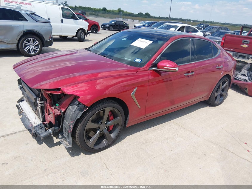 2019 Genesis G70 VIN KMTG34LE0KU019858 IAAI salvage auction — FRONT END, Original (Texas), sold $5,500 on 2026-07-24 (photo 2)