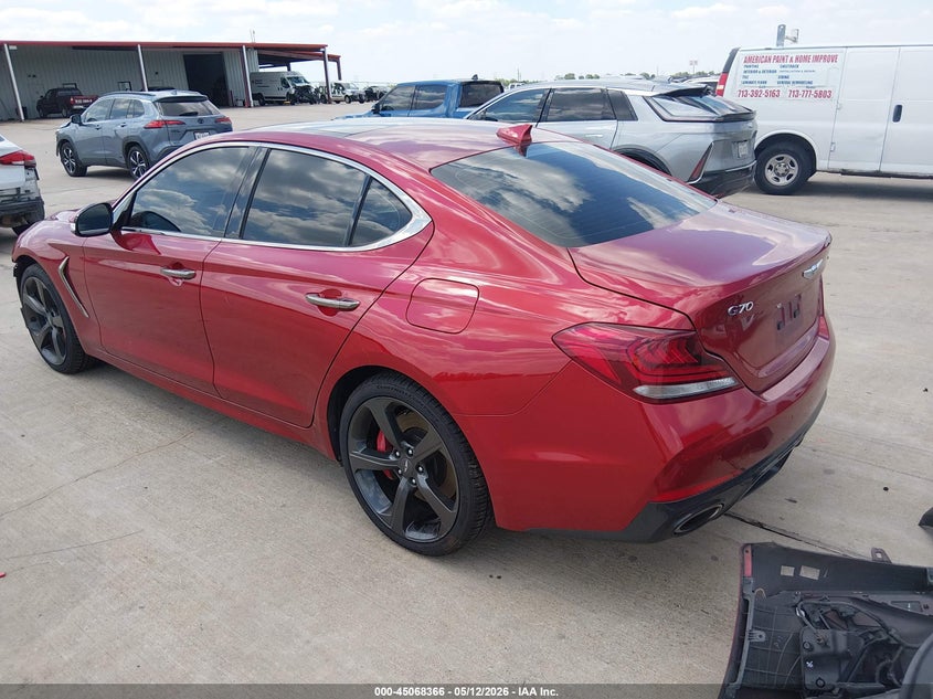 2019 Genesis G70 VIN KMTG34LE0KU019858 IAAI salvage auction — FRONT END, Original (Texas), sold $5,500 on 2026-07-24 (photo 3)