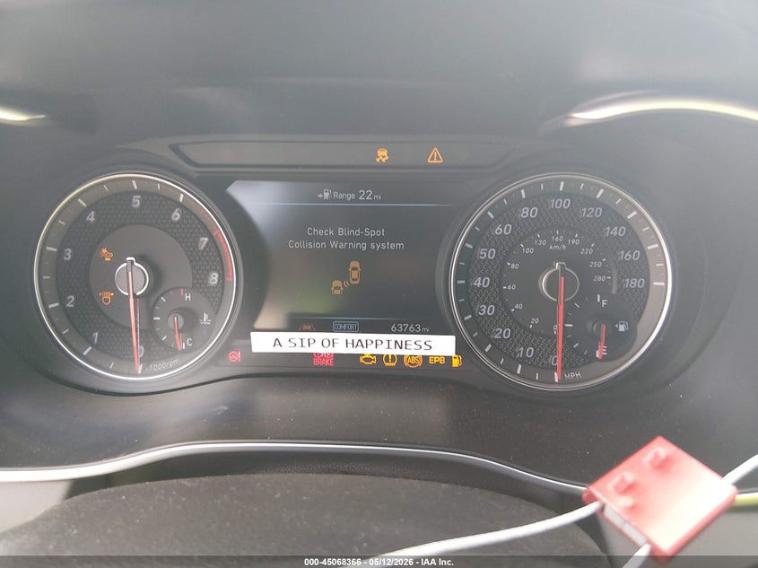 2019 Genesis G70 VIN KMTG34LE0KU019858 IAAI salvage auction — FRONT END, Original (Texas), sold $5,500 on 2026-07-24 (photo 7)