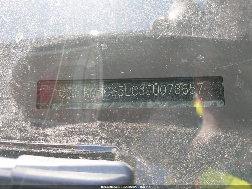 2018 Hyundai Ioniq VIN KMHC65LC3JU073657 IAAI salvage auction — REAR END, Salvage (California), sold $2,350 on 2026-07-30 (photo 9)
