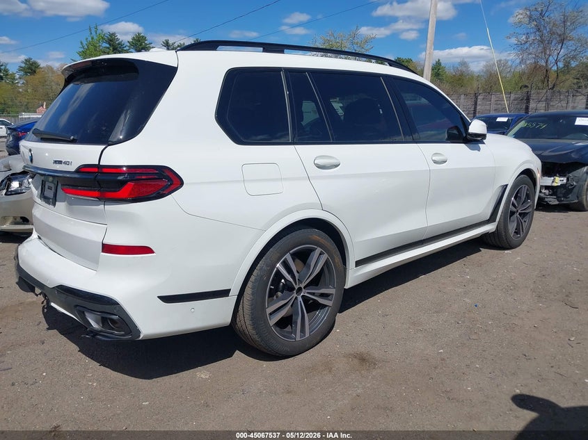 2026 BMW X7 VIN 5UX23EM03T9048873 IAAI salvage auction — REAR END, Salvage (Massachusetts), sold $42,750 on 2026-07-13 (photo 4)