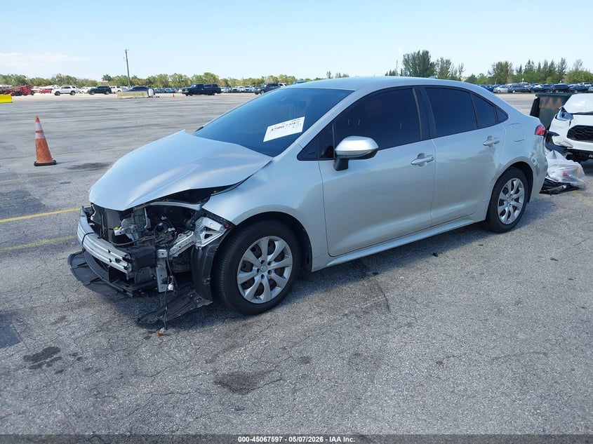 2021 Toyota Corolla VIN JTDEPMAE2MJ126251 IAAI salvage auction — FRONT END, Rebuildable (Florida), sold $4,925 on 2026-07-09 (photo 2)