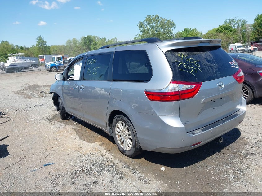 2017 Toyota Sienna VIN 5TDYZ3DC5HS809839 IAAI salvage auction — FRONT END, Salvage (Virginia), sold $1,900 on 2026-07-21 (photo 3)