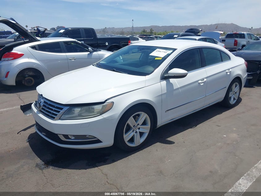 2013 Volkswagen Passat cc VIN WVWBP7AN9DE550006 IAAI salvage auction — RIGHT FRONT, Salvage (Arizona), sold $1,600 on 2026-07-07 (photo 2)