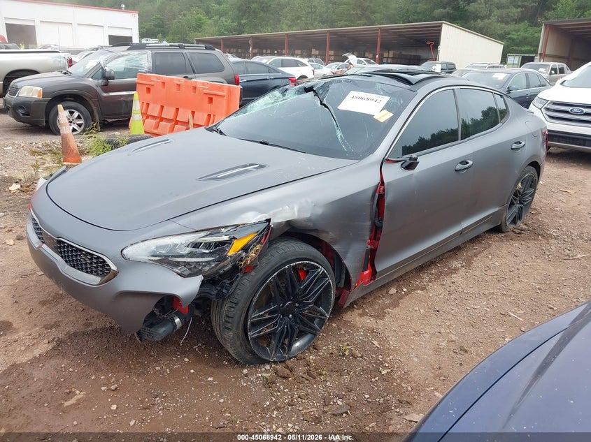 2022 Kia Stinger VIN KNAE45LC9N6104503 IAAI salvage auction — FRONT END, Salvage (Alabama), sold $1,600 on 2026-07-22 (photo 2)