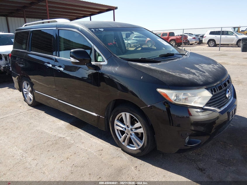 2011 Nissan Quest VIN JN8AE2KP5B9006035 IAAI salvage auction — LEFT FRONT, Original (Texas), sold $1,350 on 2026-07-15 (photo 1)