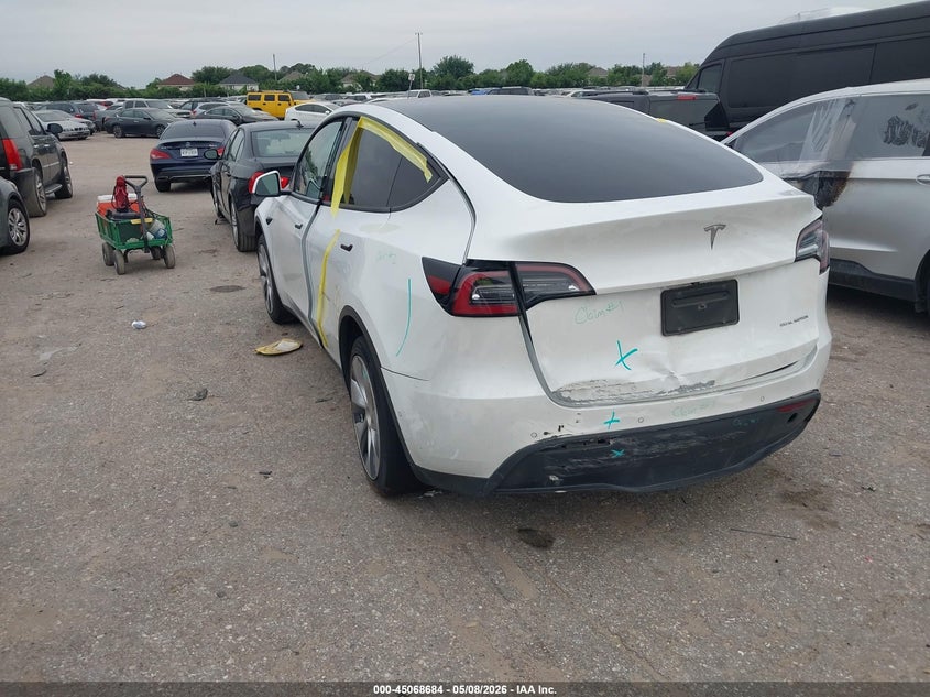 2020 Tesla Model y VIN 5YJYGDEE1LF032116 IAAI salvage auction — REAR END, Original (Texas), sold $7,800 on 2026-07-30 (photo 3)