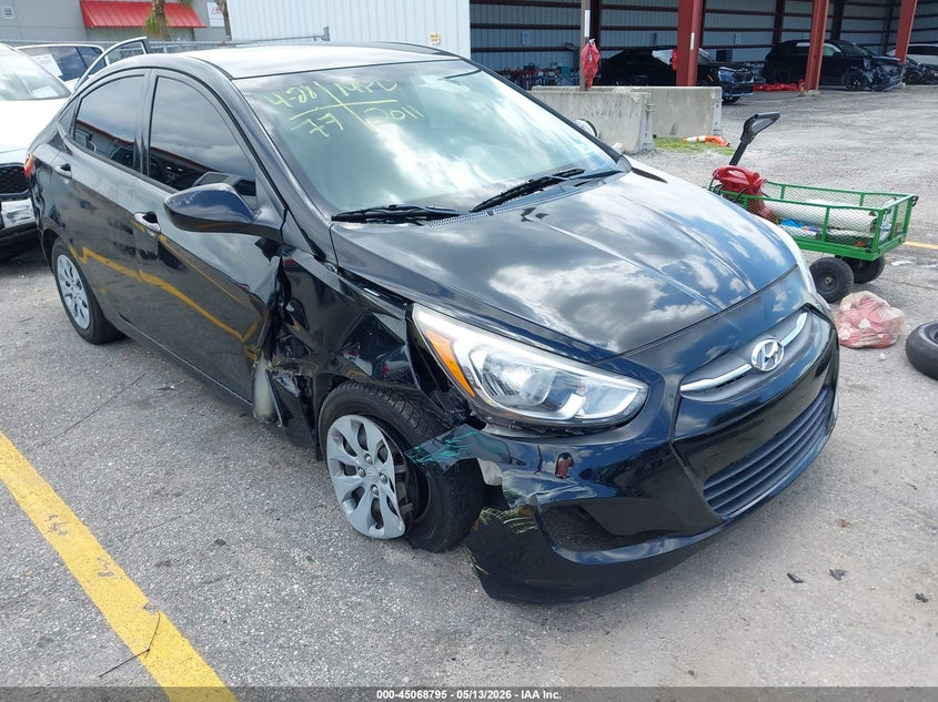 2017 Hyundai Accent VIN KMHCT4AE1HU352011 IAAI salvage auction — RIGHT FRONT, Rebuildable (Florida), sold $300 on 2026-07-06 (photo 6)