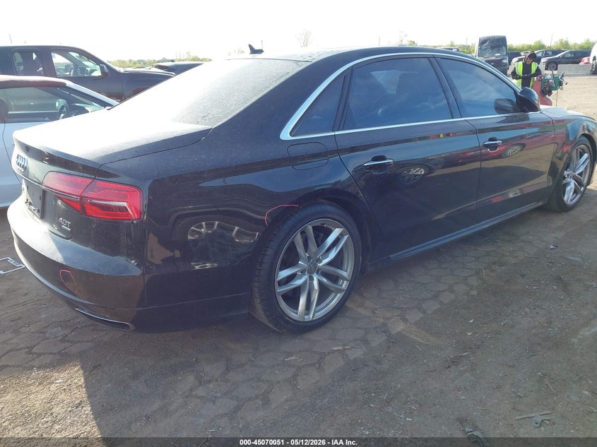 2016 Audi A8 VIN WAU43AFD6GN005612 IAAI salvage auction — FRONT END, Clear (Michigan), sold $5,600 on 2026-07-09 (photo 4)
