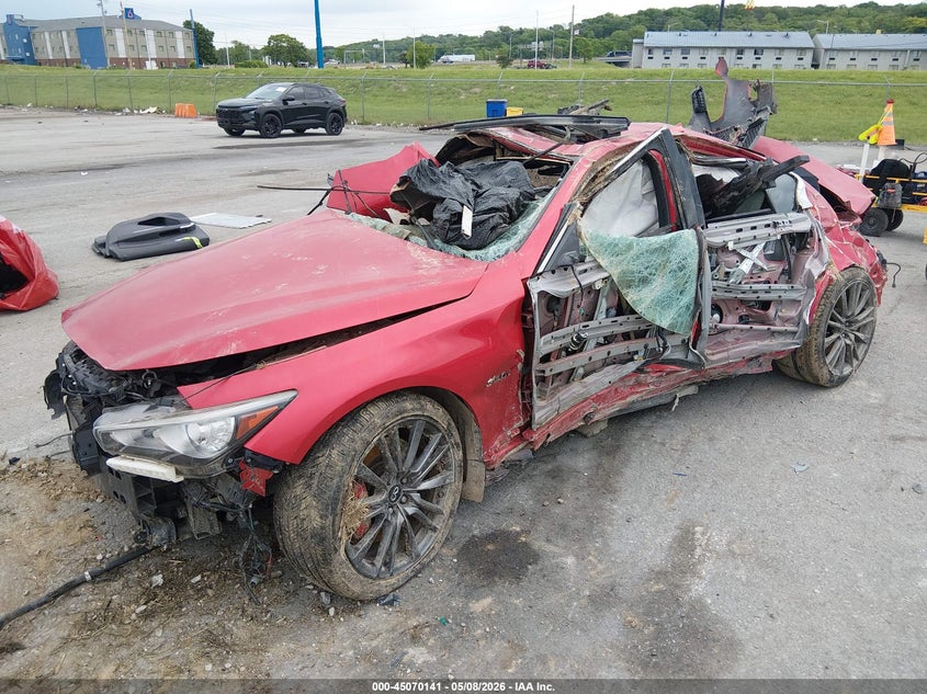 2019 Infiniti Q50 VIN JN1FV7AP6KM760822 IAAI salvage auction — ROLLOVER, Salvage (Illinois), sold $1,725 on 2026-07-14 (photo 2)
