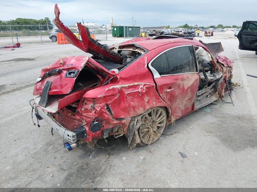 2019 Infiniti Q50 VIN JN1FV7AP6KM760822 IAAI salvage auction — ROLLOVER, Salvage (Illinois), sold $1,725 on 2026-07-14 (photo 4)