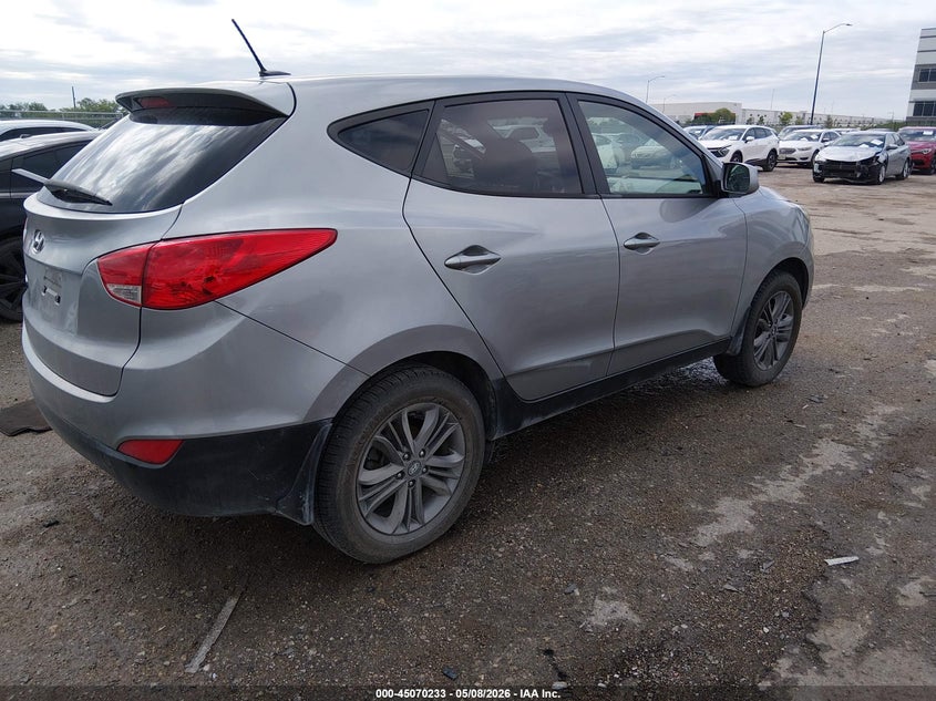 2015 Hyundai Tucson VIN KM8JT3AF6FU026020 IAAI salvage auction — LEFT FRONT, Salvage (Texas), sold $2,000 on 2026-07-24 (photo 4)