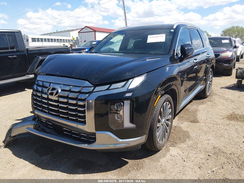 2024 Hyundai Palisade VIN KM8R7DGE6RU679950 IAAI salvage auction — RIGHT FRONT, Salvage (Indiana), sold $9,400 on 2026-07-11 (photo 2)