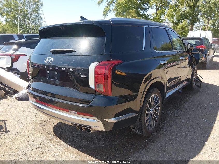 2024 Hyundai Palisade VIN KM8R7DGE6RU679950 IAAI salvage auction — RIGHT FRONT, Salvage (Indiana), sold $9,400 on 2026-07-11 (photo 4)