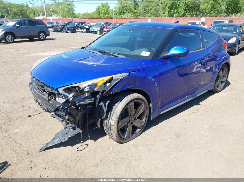2014 Hyundai Veloster VIN KMHTC6AE3EU201050 IAAI salvage auction — FRONT END, Salvage (Idaho), sold $400 on 2026-07-08 (photo 2)