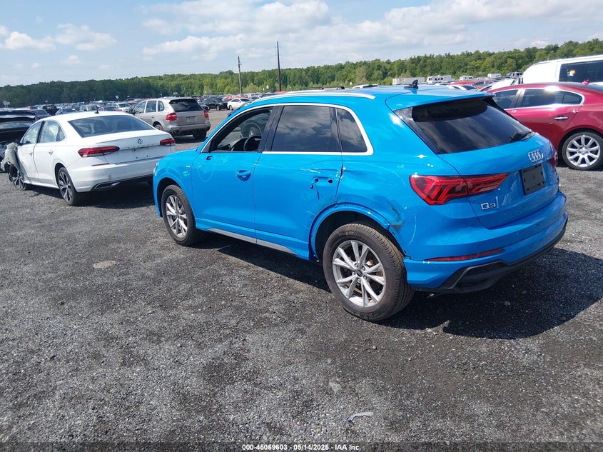 2023 Audi Q3 VIN WA1DECF34P1078415 IAAI salvage auction — LEFT & RIGHT, Salvage - 75% Or Less (Maryland), sold $10,300 on 2026-07-27 (photo 3)
