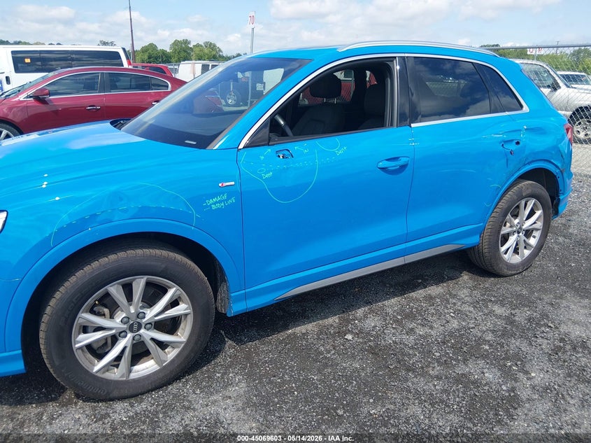 2023 Audi Q3 VIN WA1DECF34P1078415 IAAI salvage auction — LEFT & RIGHT, Salvage - 75% Or Less (Maryland), sold $10,300 on 2026-07-27 (photo 6)