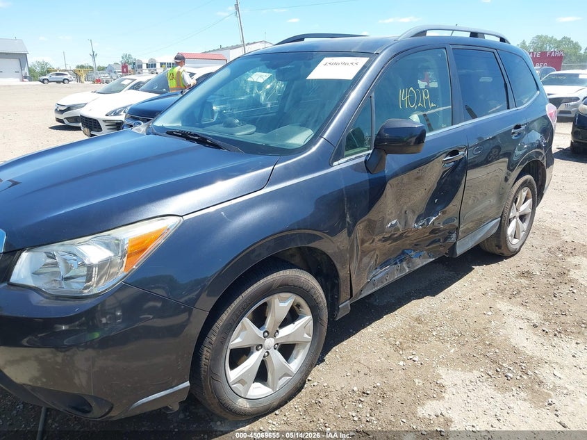 2015 Subaru Forester VIN JF2SJARC8FH822128 IAAI salvage auction — LEFT SIDE, Clear (Indiana), sold $500 on 2026-07-29 (photo 6)
