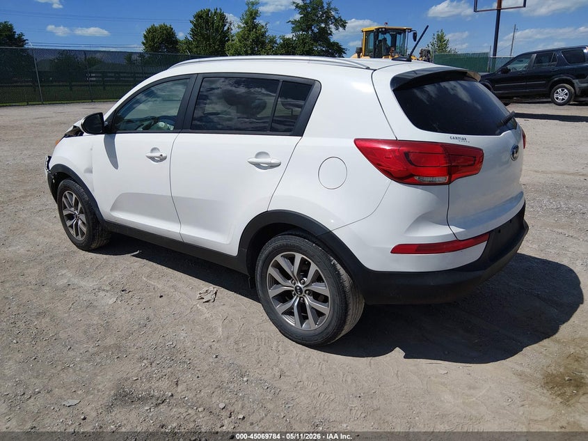 2016 Kia Sportage VIN KNDPB3AC2G7860115 IAAI salvage auction — FRONT END, Salvage (Kentucky), sold $2,100 on 2026-07-27 (photo 3)