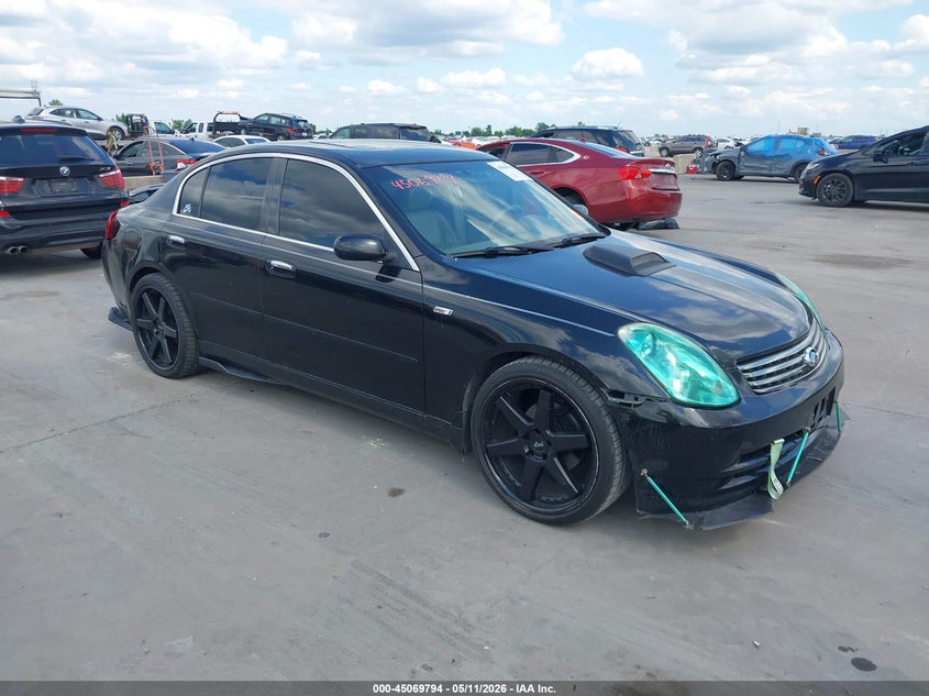 2003 Infiniti G35 VIN JNKCV51E43M331097 IAAI salvage auction — REAR END, Salvage (Texas), sold $450 on 2026-07-15 (photo 1)