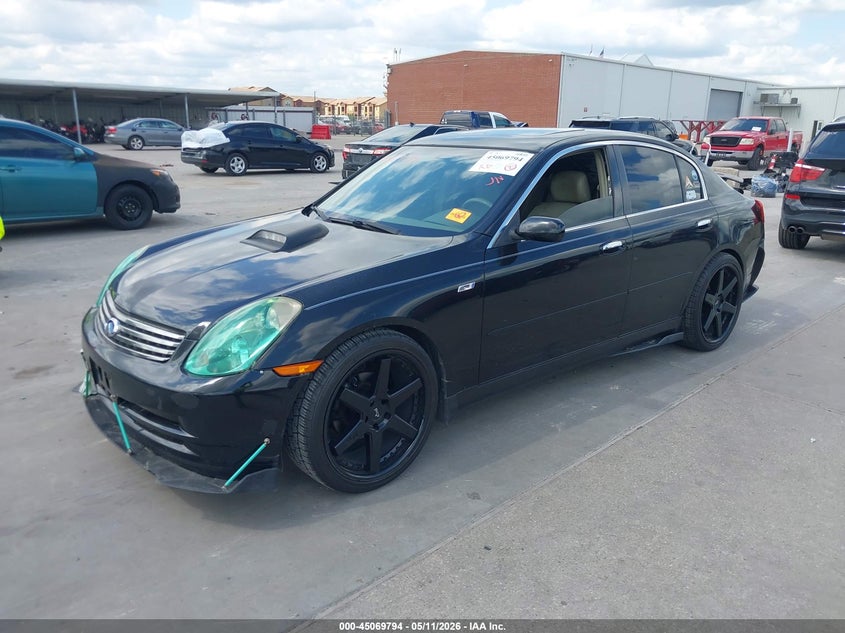 2003 Infiniti G35 VIN JNKCV51E43M331097 IAAI salvage auction — REAR END, Salvage (Texas), sold $450 on 2026-07-15 (photo 2)