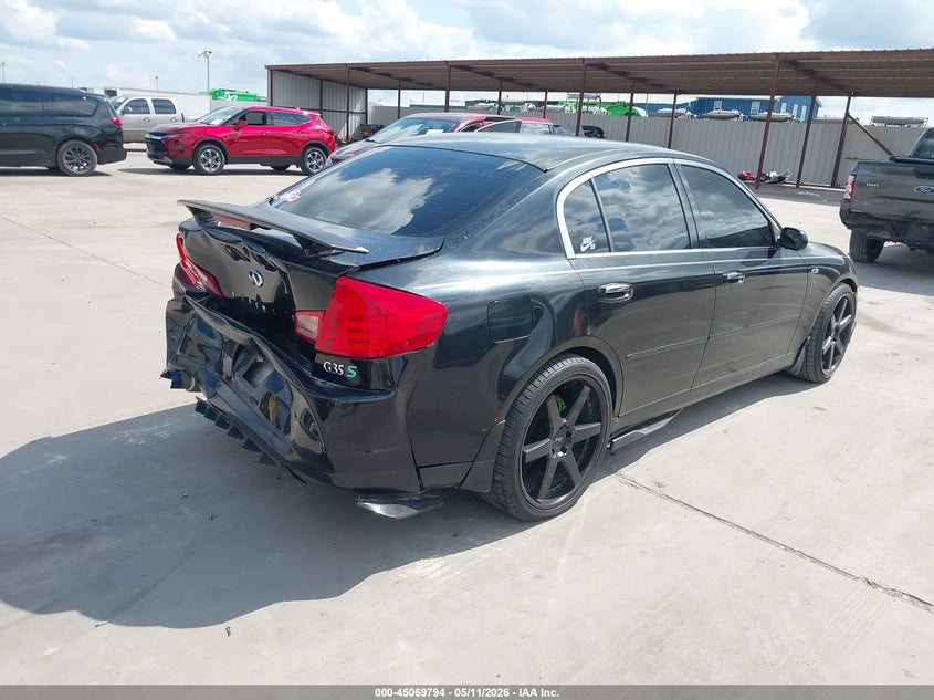 2003 Infiniti G35 VIN JNKCV51E43M331097 IAAI salvage auction — REAR END, Salvage (Texas), sold $450 on 2026-07-15 (photo 4)