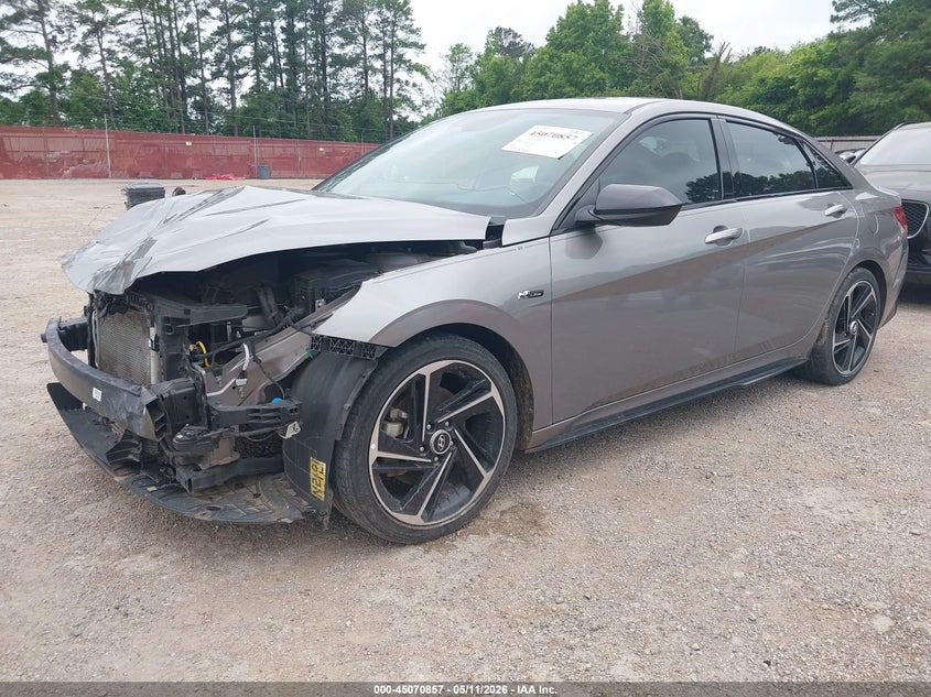 2023 Hyundai Elantra VIN KMHLR4AF3PU499601 IAAI salvage auction — FRONT END, Original (Texas), sold $5,550 on 2026-07-09 (photo 2)