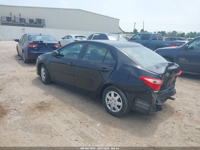 2017 Toyota Corolla VIN 5YFBURHE7HP728238 IAAI salvage auction — FRONT & REAR, Salvage (Texas), sold $3,200 on 2026-07-16 (photo 3)