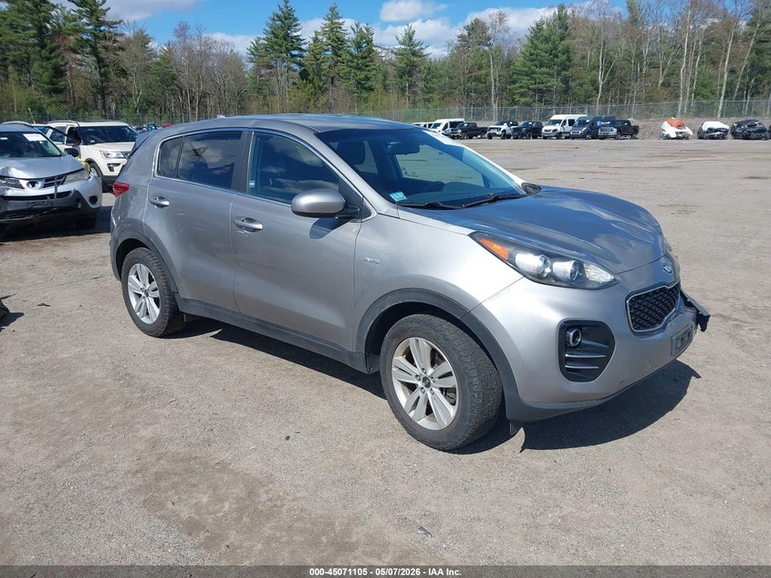 2019 Kia Sportage VIN KNDPMCACXK7609300 IAAI salvage auction — FRONT & REAR, Salvage (Massachusetts), sold $2,400 on 2026-07-24 (photo 1)