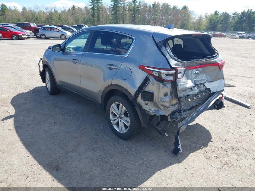 2019 Kia Sportage VIN KNDPMCACXK7609300 IAAI salvage auction — FRONT & REAR, Salvage (Massachusetts), sold $2,400 on 2026-07-24 (photo 3)
