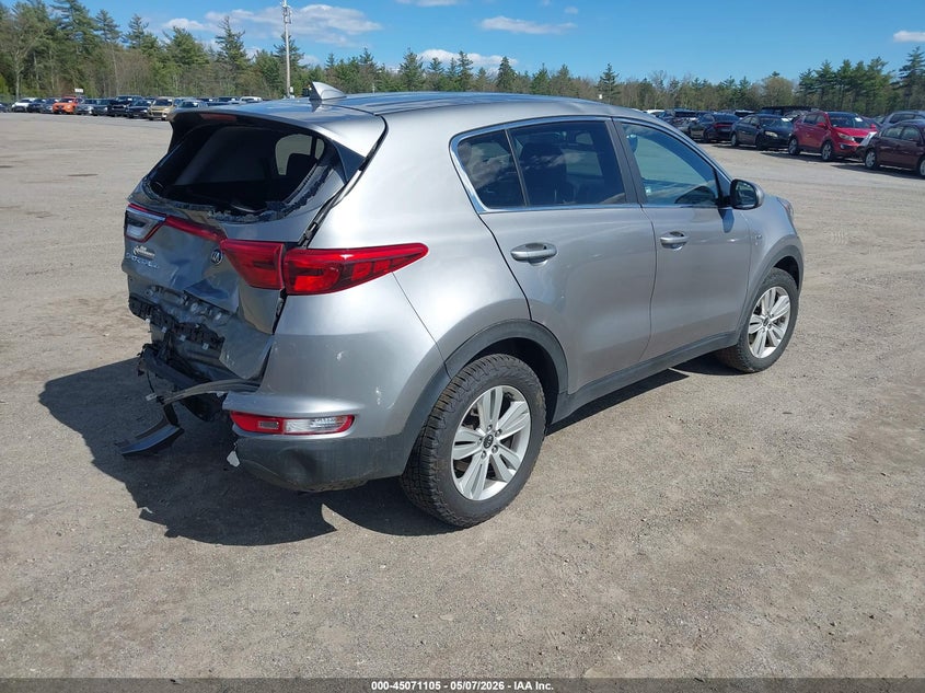 2019 Kia Sportage VIN KNDPMCACXK7609300 IAAI salvage auction — FRONT & REAR, Salvage (Massachusetts), sold $2,400 on 2026-07-24 (photo 4)