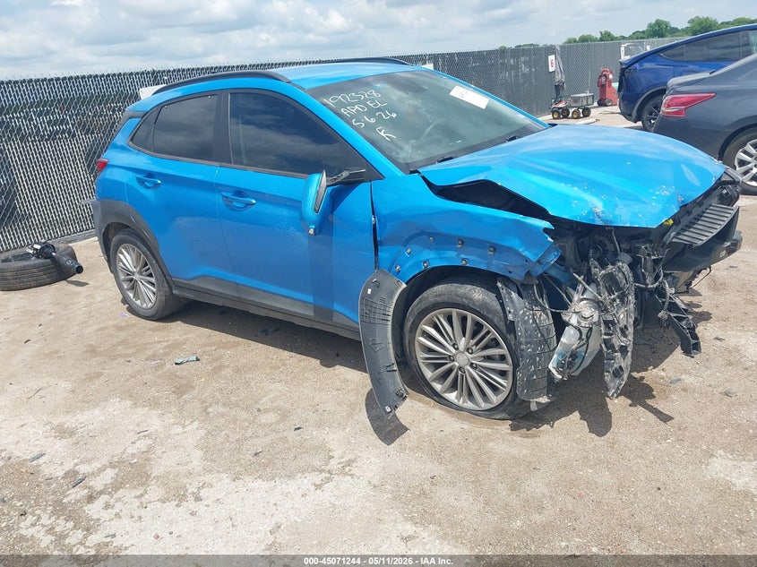 2021 Hyundai Kona VIN KM8K22AA7MU638360 IAAI salvage auction — FRONT END, Original (Texas), sold $2,825 on 2026-07-14 (photo 1)