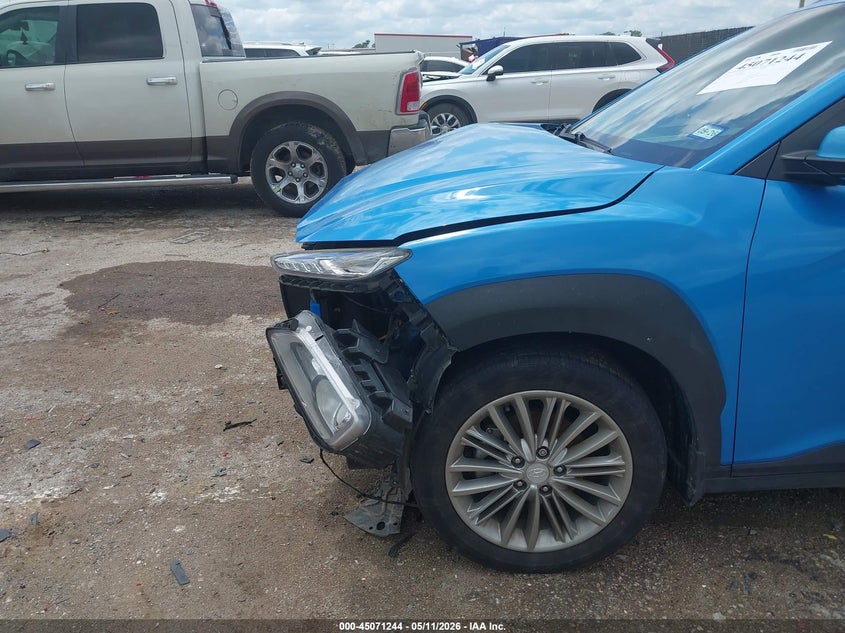 2021 Hyundai Kona VIN KM8K22AA7MU638360 IAAI salvage auction — FRONT END, Original (Texas), sold $2,825 on 2026-07-14 (photo 6)