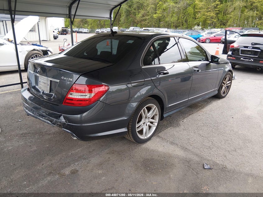 2014 Mercedes-benz C-klasse VIN WDDGF8AB4ER320183 IAAI salvage auction — FRONT END, Salvage (Connecticut), sold $775 on 2026-07-30 (photo 4)