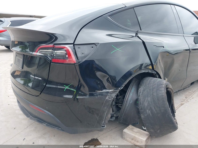 2021 Tesla Model y VIN 5YJYGDEFXMF258312 IAAI salvage auction — RIGHT REAR, Original (Texas), sold $8,500 on 2026-07-08 (photo 6)
