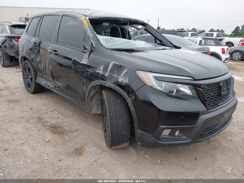 2021 Honda Passport VIN 5FNYF7H29MB014521 IAAI salvage auction — ROLLOVER, Salvage (Texas), sold $1,950 on 2026-07-09 (photo 1)