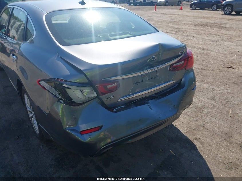 2016 Infiniti Q70 VIN JN1BY1PR2GM720952 IAAI salvage auction — REAR END, Salvage - Greater Than 75% (Maryland), sold $2,650 on 2026-07-14 (photo 6)