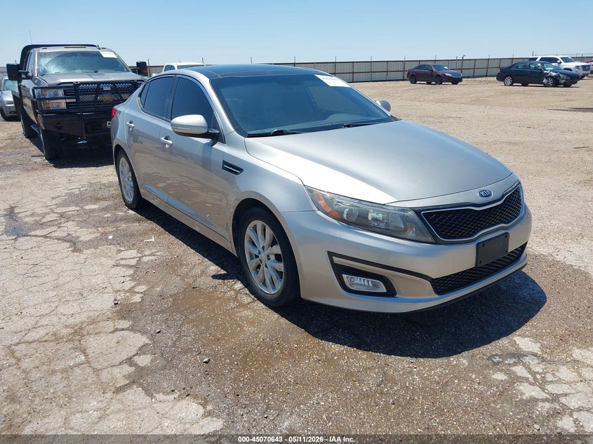 2015 Kia Optima VIN 5XXGN4A77FG395885 IAAI salvage auction — HAIL, Original (Texas), sold $1,975 on 2026-07-13 (photo 1)