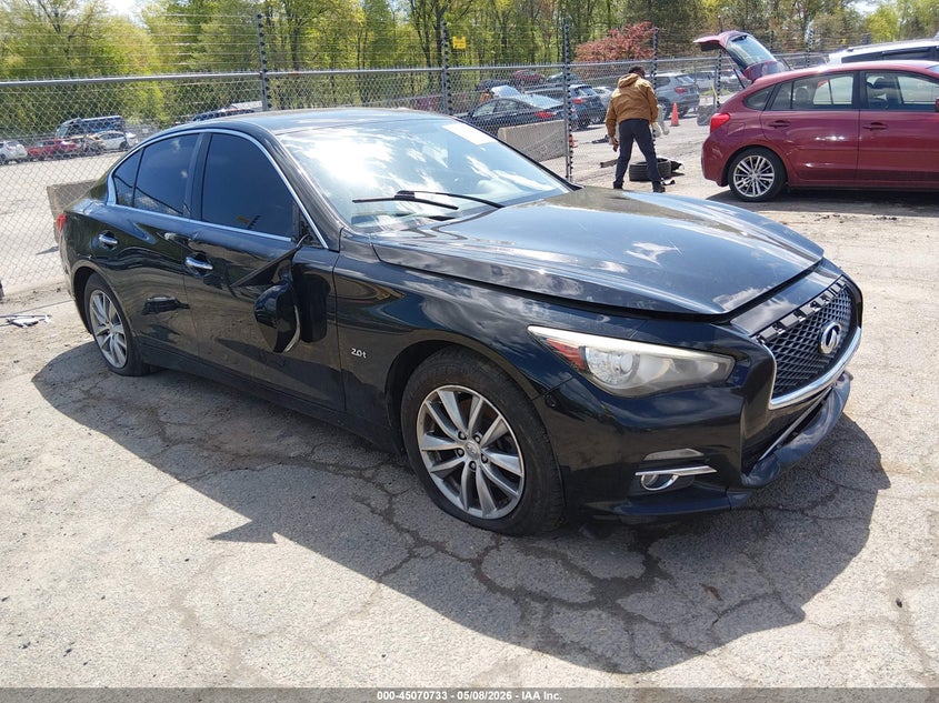 2017 Infiniti Q50 VIN JN1CV7AR9HM681982 IAAI salvage auction — VANDALISM, Salvage (Connecticut), sold $1,025 on 2026-08-01 (photo 1)