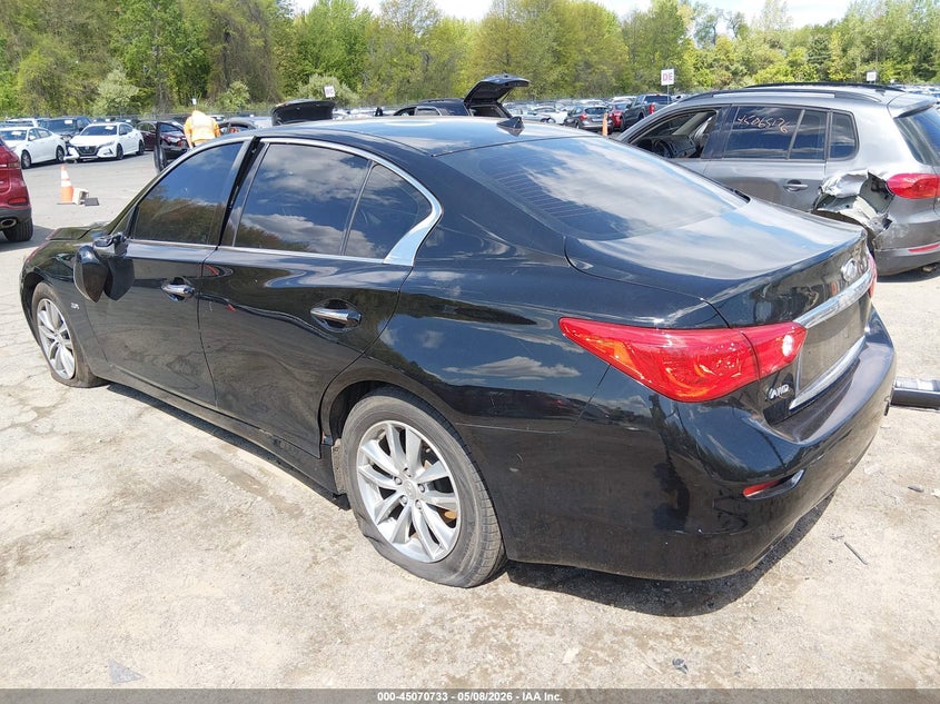2017 Infiniti Q50 VIN JN1CV7AR9HM681982 IAAI salvage auction — VANDALISM, Salvage (Connecticut), sold $1,025 on 2026-08-01 (photo 3)