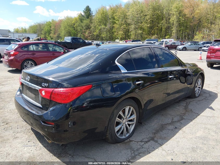2017 Infiniti Q50 VIN JN1CV7AR9HM681982 IAAI salvage auction — VANDALISM, Salvage (Connecticut), sold $1,025 on 2026-08-01 (photo 4)