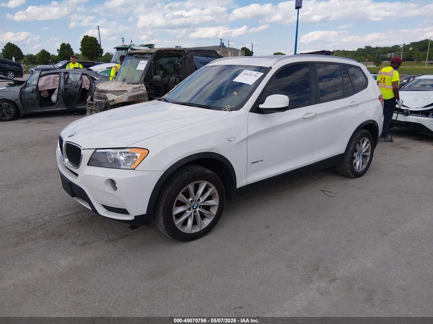 2013 BMW X3 VIN 5UXWX9C58D0A08100 IAAI salvage auction — RIGHT SIDE, Salvage (Illinois), sold $1,000 on 2026-07-14 (photo 2)