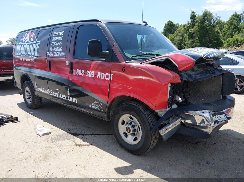 2021 Gmc Savana VIN 1GTW7AFP8M1169621 IAAI salvage auction — RIGHT FRONT, Salvage - Greater Than 75% (Maryland), sold $3,225 on 2026-07-09 (photo 1)