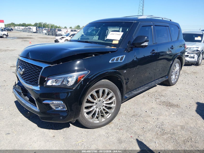 2017 Infiniti Qx80 VIN JN8AZ2NE1H9160491 IAAI salvage auction — FRONT END, Salvage Title, sold $4,025 on 2026-07-29 (photo 2)