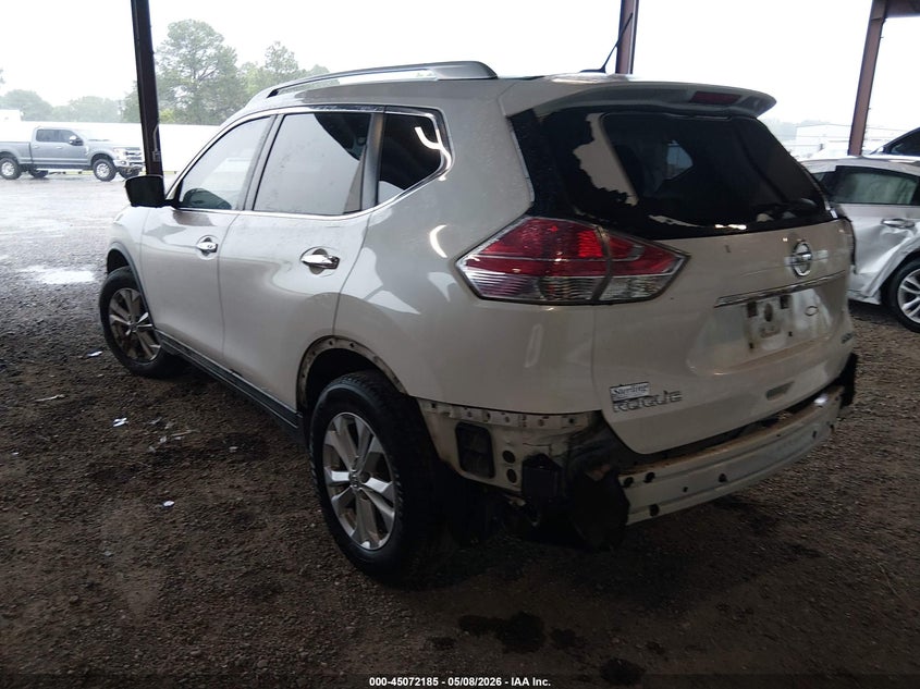 2016 Nissan Rogue VIN KNMAT2MVXGP712711 IAAI salvage auction — RIGHT REAR, Salvage (Louisiana), sold $1,650 on 2026-07-15 (photo 3)