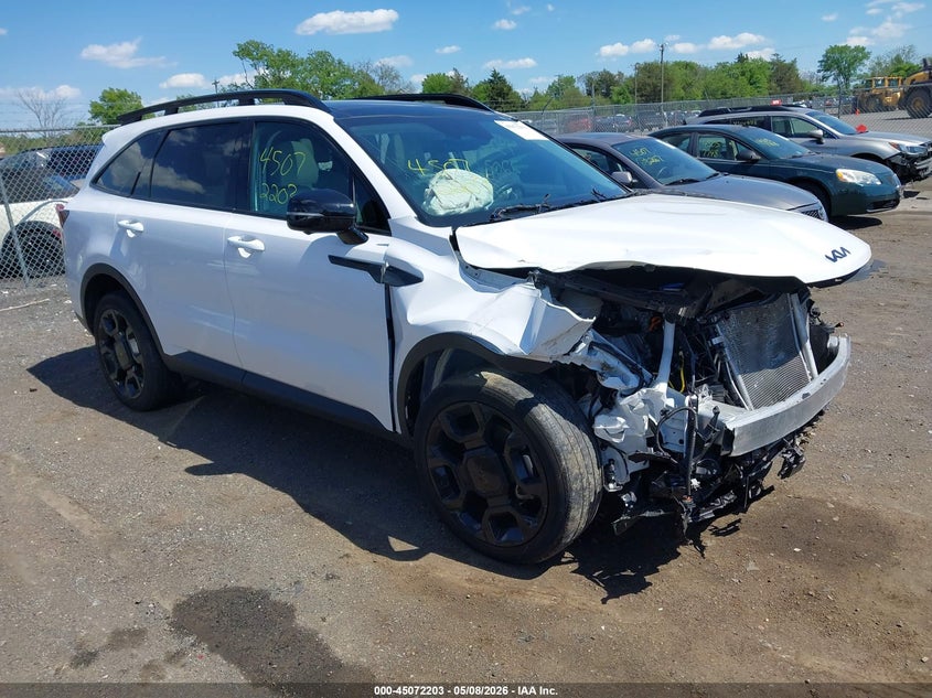 2025 Kia Sorento VIN 5XYRKDJF5SG356405 IAAI salvage auction — FRONT END, Salvage (Virginia), sold $9,975 on 2026-07-07 (photo 1)