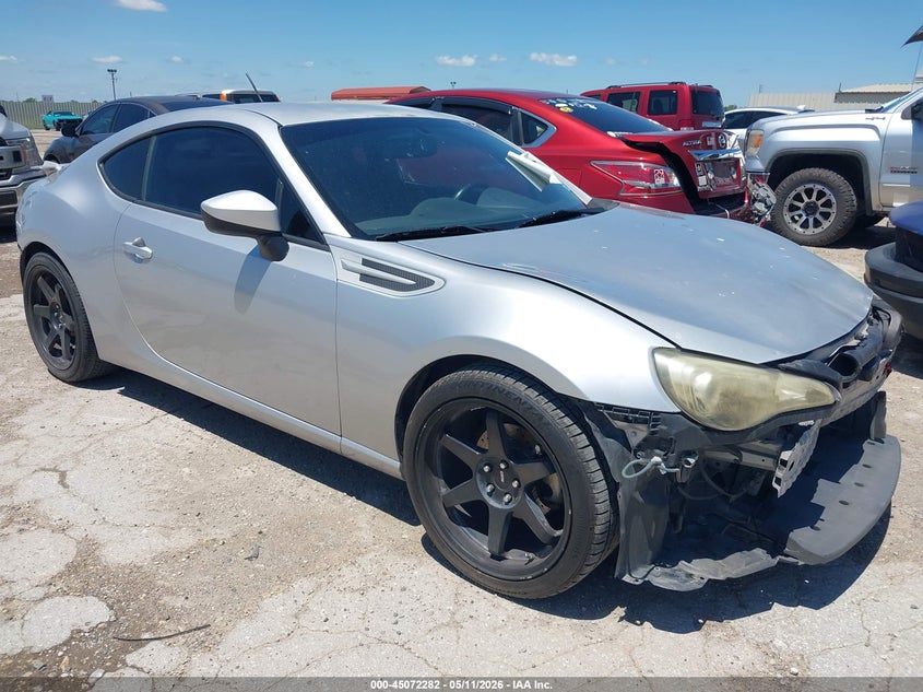 2013 Subaru Brz VIN JF1ZCAC15D2613563 IAAI salvage auction — FRONT & REAR, Original (Texas), sold $1,550 on 2026-07-20 (photo 1)
