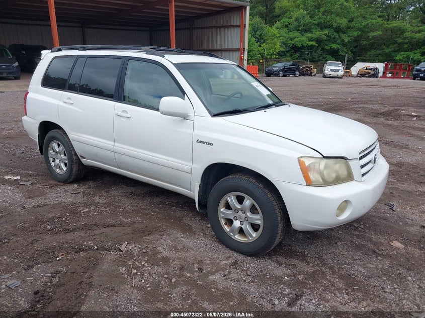 2002 Toyota Highlander VIN JTEHF21A720068525 IAAI salvage auction — NORMAL WEAR, Salvage (Texas), sold $500 on 2026-07-15 (photo 1)