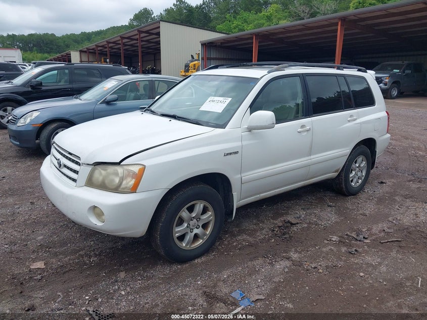 2002 Toyota Highlander VIN JTEHF21A720068525 IAAI salvage auction — NORMAL WEAR, Salvage (Texas), sold $500 on 2026-07-15 (photo 2)