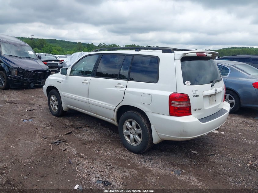 2002 Toyota Highlander VIN JTEHF21A720068525 IAAI salvage auction — NORMAL WEAR, Salvage (Texas), sold $500 on 2026-07-15 (photo 3)